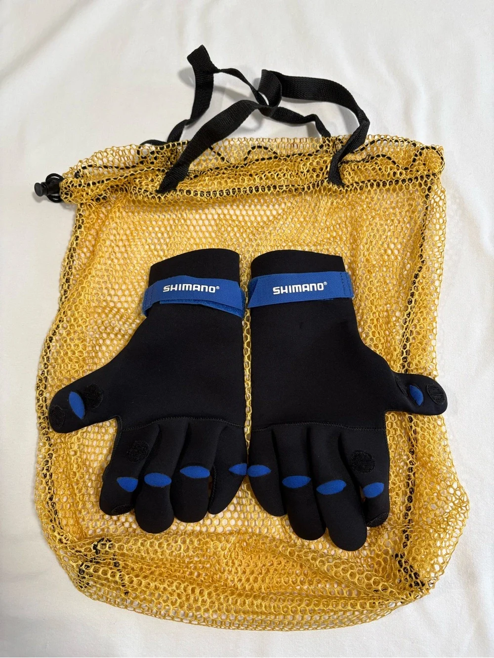 Shimano Neoprene Gloves with Thumb  and Index Finger Holes with Velcro Fasteners